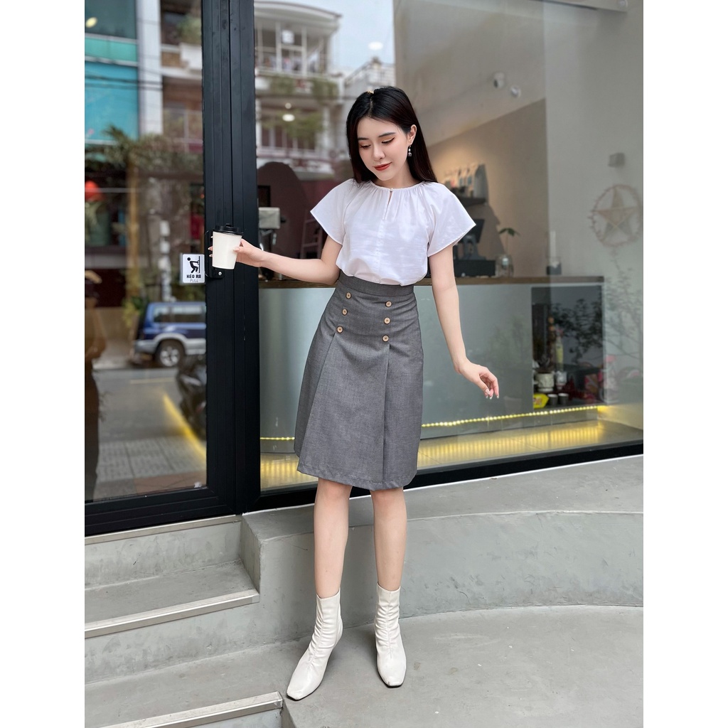 MINX - Áo Lita Plain Blouse