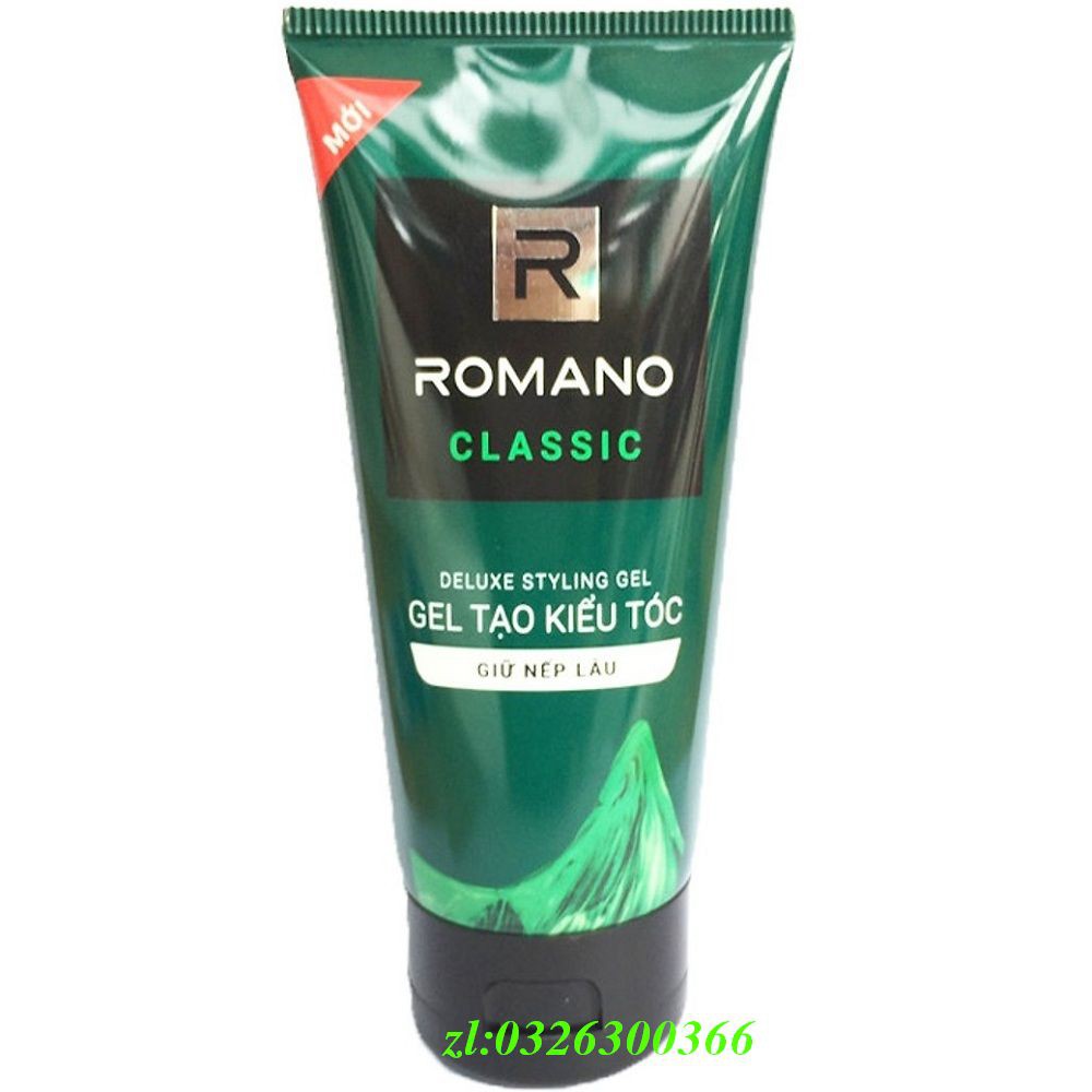 Gel Tạo Kiểu Tóc 150G Romano Classic Giữ Nếp Lâu Làm Mềm Tóc Chính Hãng.