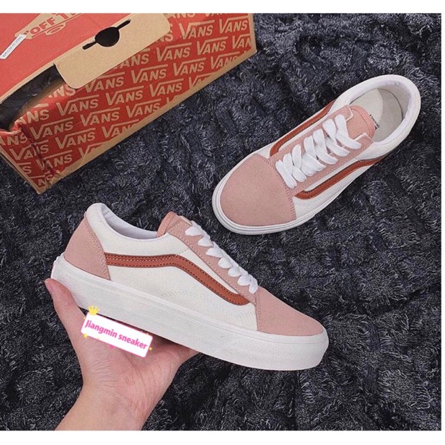 ( Màu mới- Ảnh thật shop chụp) giày sneaker vans hồng trắng
