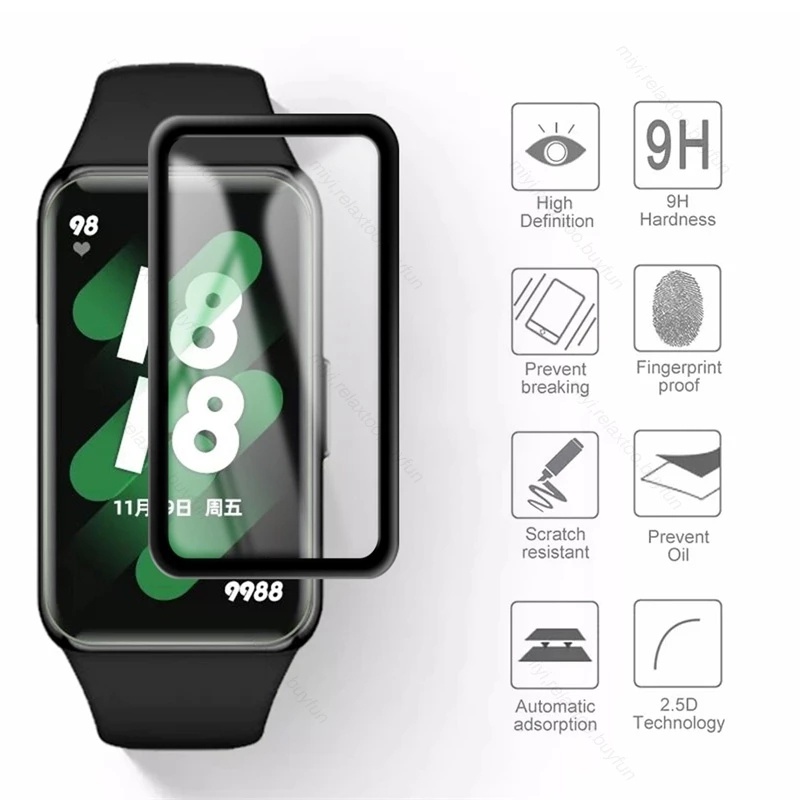Miếng Dán Cường Lực Cong 3D Bảo Vệ Màn Hình Cho Huawei Band 7