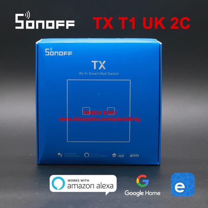 Công Tắc Cảm Ứng Thông Minh Sonoff 2 - T1 Uk 2 Gang Wi-Fi