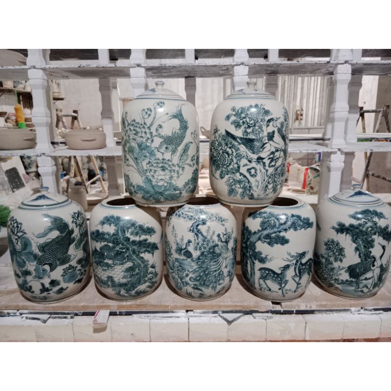 Hũ gạo 7kg, Bình ngâm ủ đa năng 10 lit, men rạn