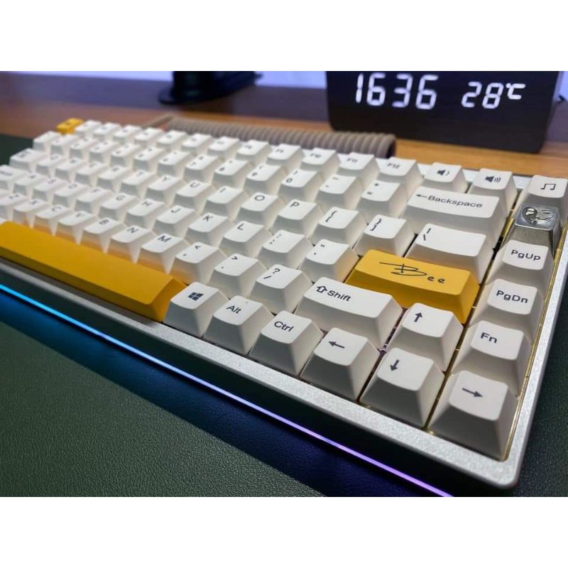 Bộ keycap Honey &amp; Milk Thick PBT Cherry Profile 154 nút dùng cho bàn phím cơ