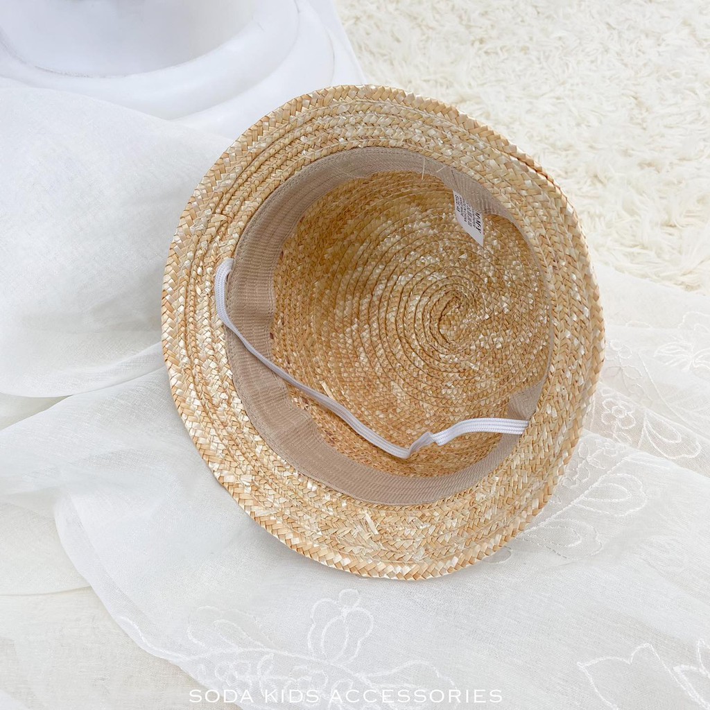 ( ẢNH THẬT ) Mũ cói viền đen đi biển cho bé