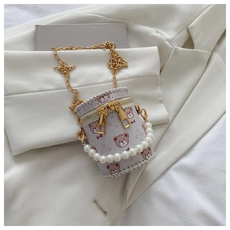 M43_Túi Quai Ngọc Dáng Tròn DIY Handmade