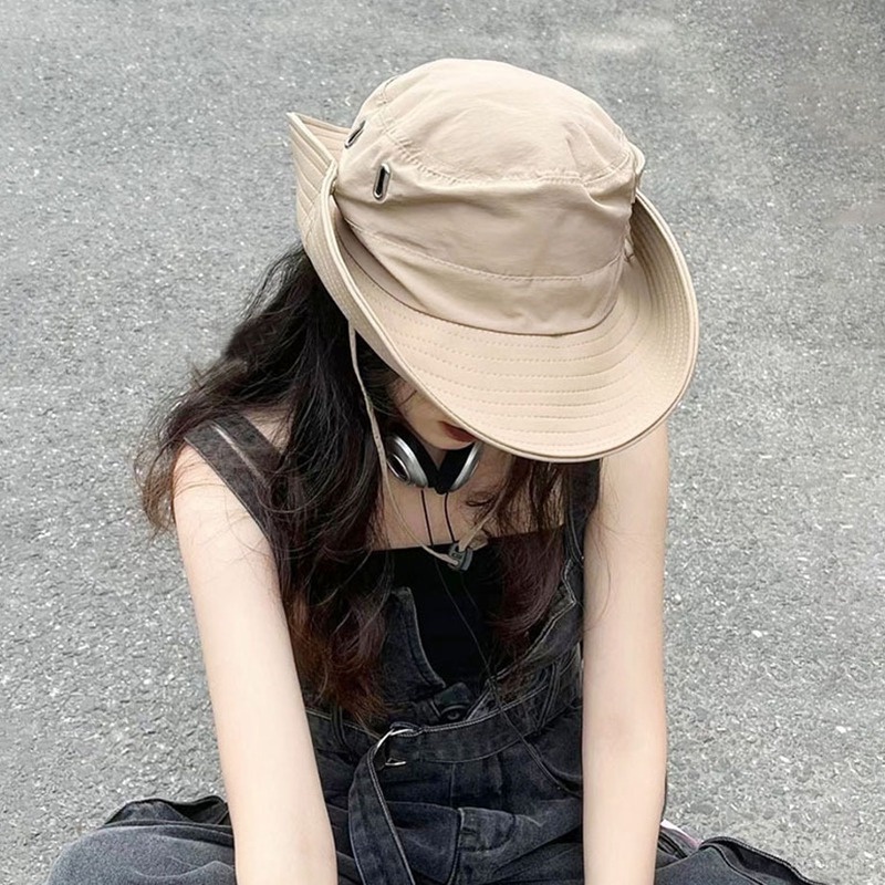 Mũ Cao Bồi Cao Bồi Che Nắng Thoáng Khí Điều Chỉnh Được Kèm Dây Thừng Câu