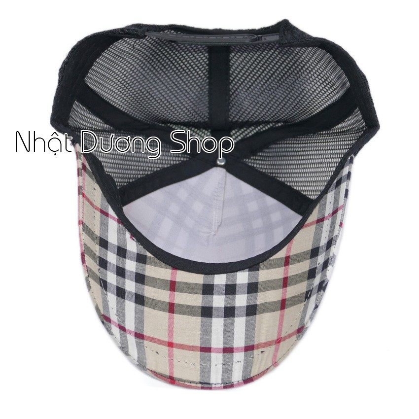 Nón kết lưới nam mũ kết nam đẹp vải Ca Rô và lưới giá gắng mặt sắt phù hợp cho mọi lứa tuổi