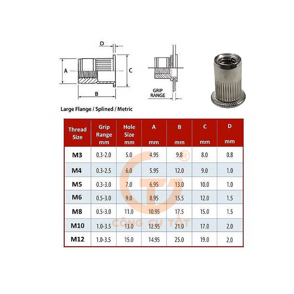 Ốc tán rút màu trắng