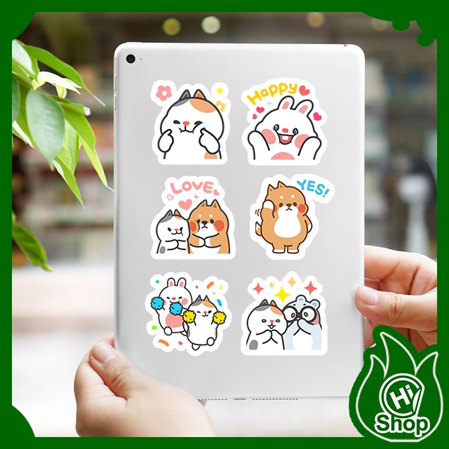 [Bộ 48 Sticker] Hình Dán Sticker TonTon | Dán Nón Bảo Hiểm, Điện Thoại, Laptop, Bình Nước