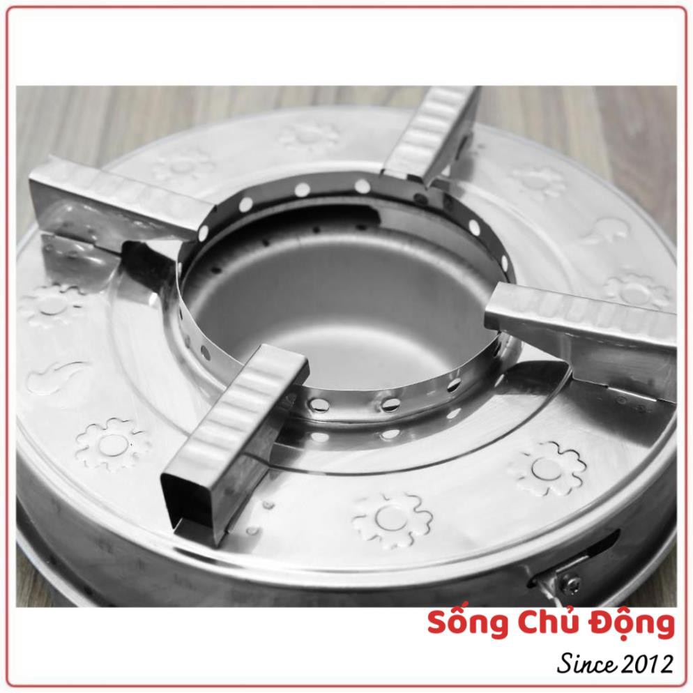 Bếp cồn inox mẫu hoa mai 23 BCI , bếp cồn xuất khẩu, inox bền nhiệt