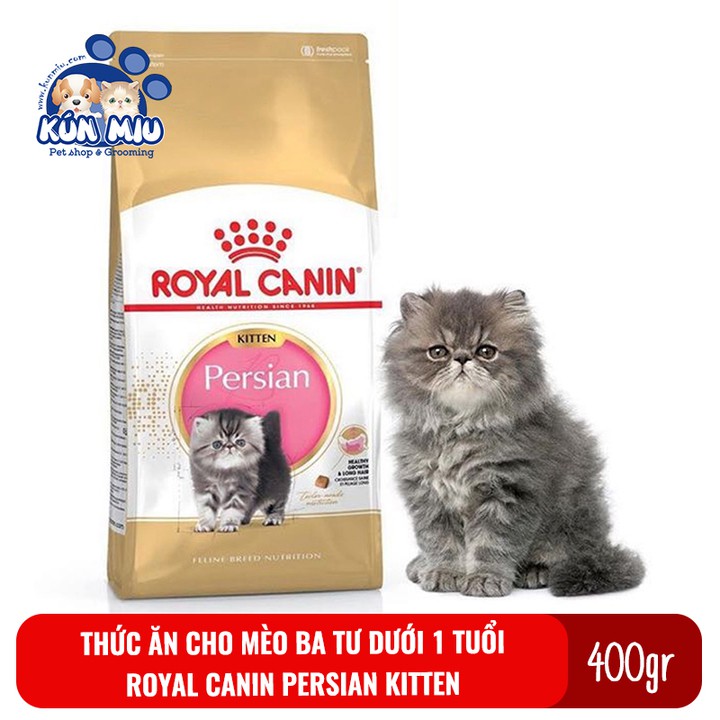 Thức ăn cho mèo Ba Tư dưới 1 tuổi Royal Canin Persian Kitten túi 400gr (giao hàng siêu nhanh)