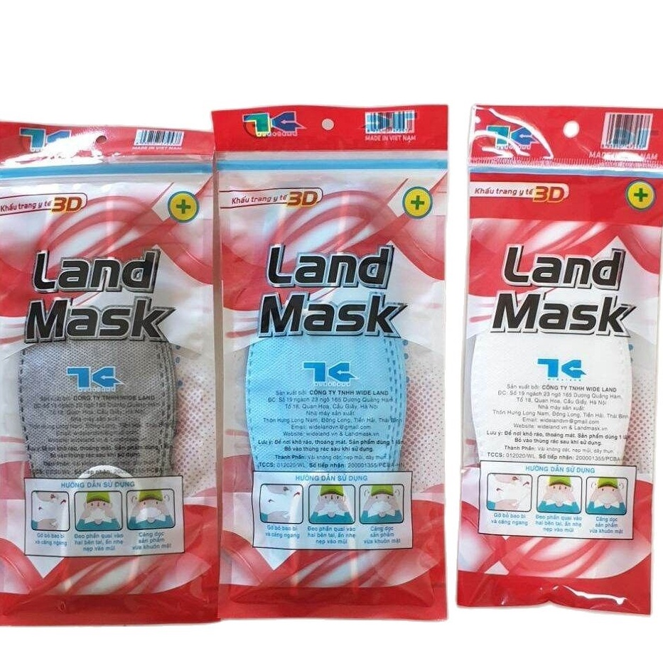 Khẩu Trang y tế kháng khuẩn KF94 người lớn Túi 6 chiếc 3d landmask xuất khẩu túi đỏ Vip chính hãng