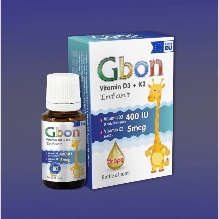 Vitamin D3 + K2 GBON Nhập Khẩu Chính Hãng Từ Châu Âu