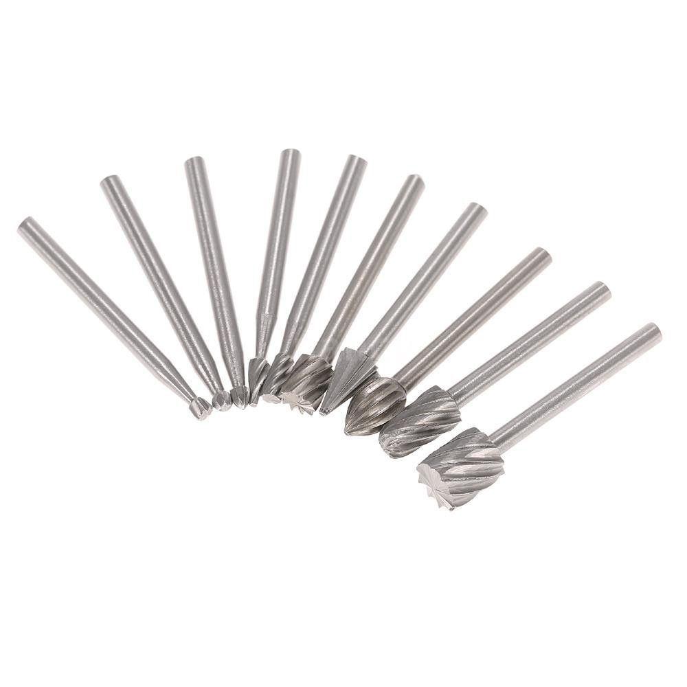 Bộ 10 cái đầu khoan mài HSS 3mm cho gia công gỗ