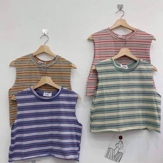 Áo tanktop kẻ siêu hót