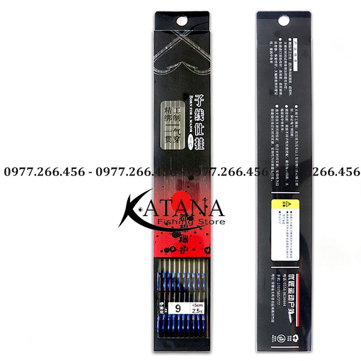 Thẻo Câu Tay Câu Đài, Buộc Sẵn Lưỡi Sắc Bén LƯỠI MÀU XANH