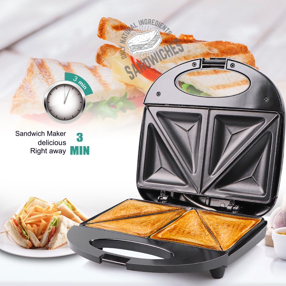 Máy Nướng Bánh Hotdog Chống Đính OARANA Hàng Cao Cấp - Electric Sandwich Toaster Maker Machine