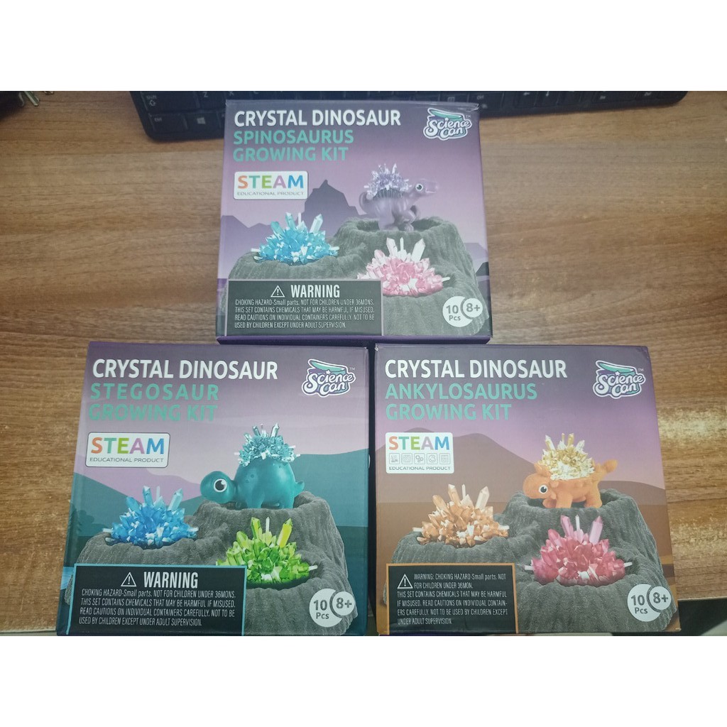 Bộ đồ chơi tinh thể KDP/ADP Ấp trứng khủng long CRYSTAL Growing Kit DINOSAUR (Mỗi bộ làm được 3 tinh thể)