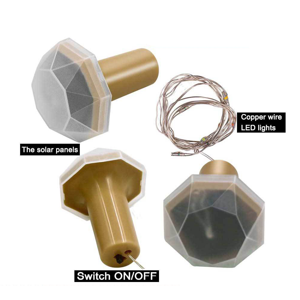 Dây Đèn Led Năng Lượng Mặt Trời Gắn Trang Trí Chai Rượu