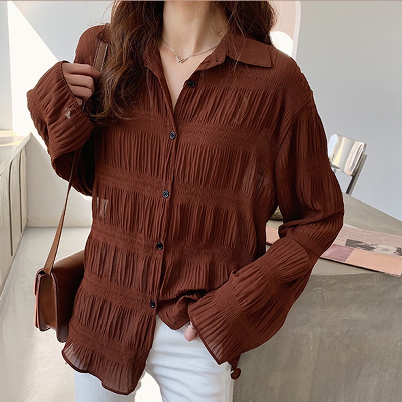 IELGY  Ielgy Áo Sơ Mi chiffon Thiết Kế Dễ Phối Đồ Cho Nữ