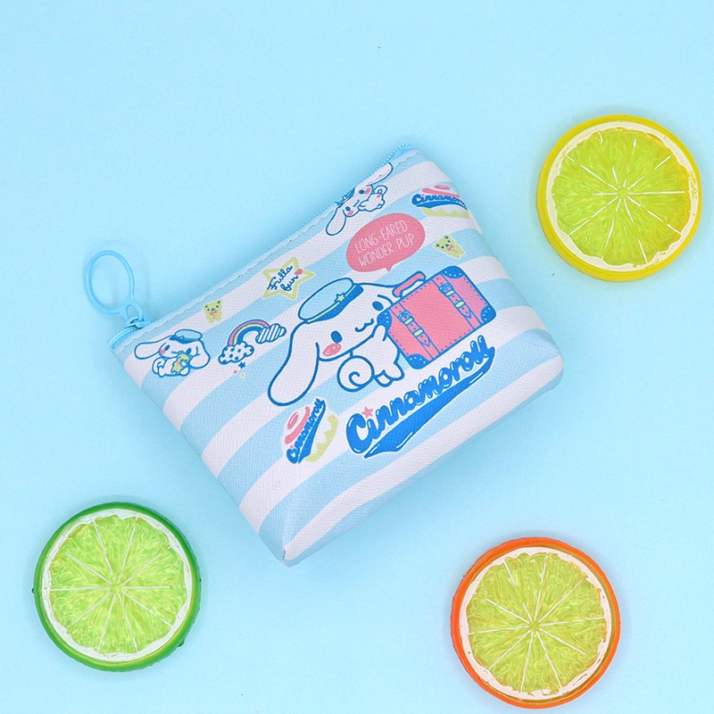 Hoạt Hình Ví Đựng Tiền Xu sanrio sh078 Bằng Da pu In Họa Tiết Hoạt Họa Đáng Yêu