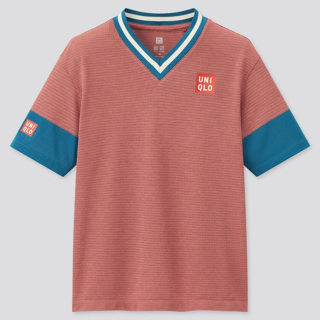 [Auth Uniqlo] Áo Thể Thao Tennis Uniqlo Kei Nishikori Giải Mỹ 2021 - Trẻ Em