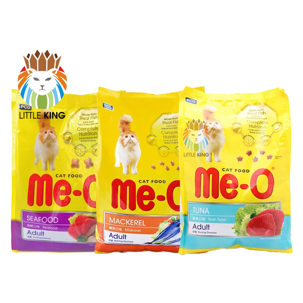 Combo 3 gói Thức ăn cho mèo lớn Me-o Adult gói 1.2kg, thức ăn hạt mèo giá rẻ Little King pet shop