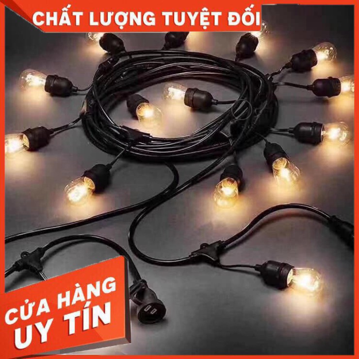 Dây Đui Đèn E27 Chống Nước Có Đầu Nối Thêm Dây Dài 10m 20 Đuôi