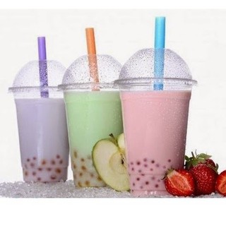 Combo 50 Cốc trà sữa nắp cầu 500ml( kèm nắp)