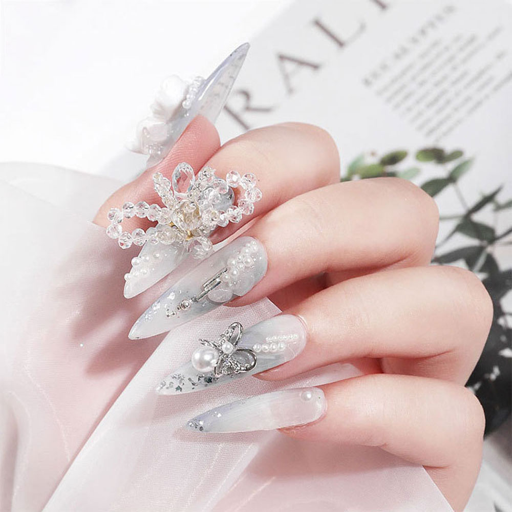 [Hàng mới về] Phụ kiện nơ/ bướm 3d trang trí móng tay