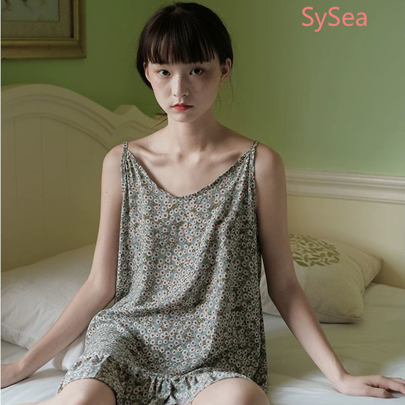 Bộ đồ ngủ phong cách Hàn Quốc thời trang mùa hè cho nữ