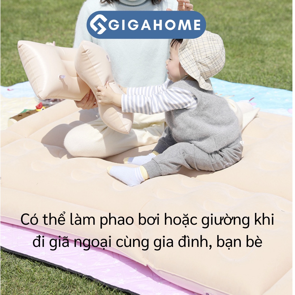 Đệm Hơi Ô Tô Tặng Kèm Bơm Điện GIGAHOME Cao Cấp Tiện Dụng 165x30cm 9419