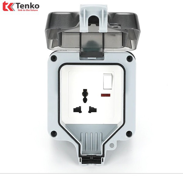 Combo Mặt Hộp Chống Nước Ổ Cắm Điện Vuông Ngoài Trời TK-IP66 - Tenko.com.vn