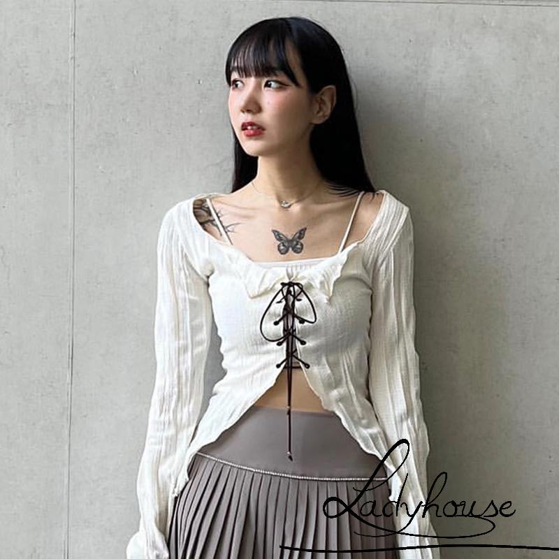 Áo Thun Dài Tay Màu Trơn Dáng Ôm Dành Cho Nữ