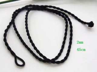 Dây dù xoắn đeo cổ màu đen