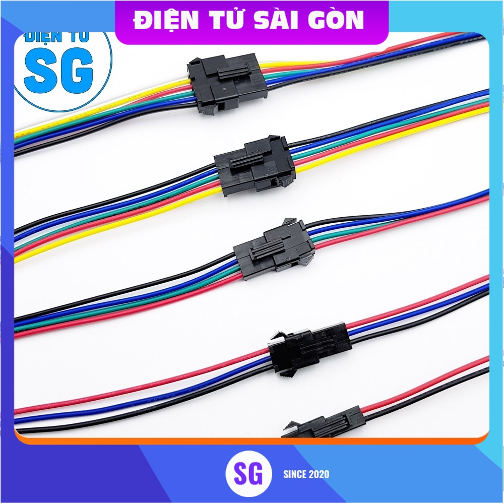 Cặp Jack Kết Nối Đực Cái 2.54Mm Dài 40Cm Sm - 2P / 3P / 4P / 5P / 6P