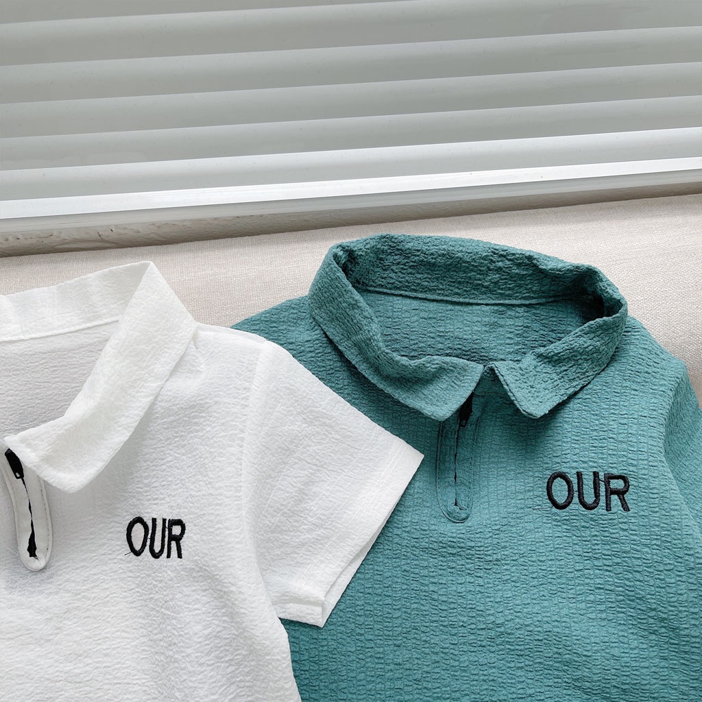 Bộ Cộc Tay Đũi Xốp OUR có khóa cổ, Sét Đồ Cộc Tay Chất Mềm Mát Cho Bé Trai Bé Gái Từ 8-28kg - LILA KIDS