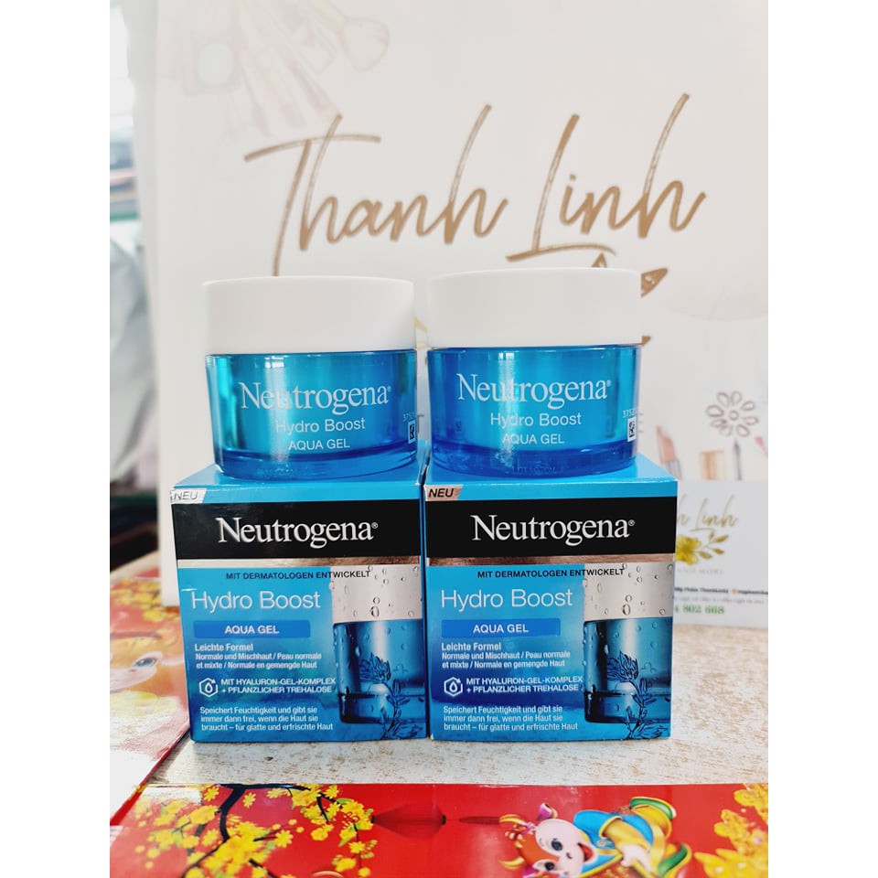 KEM DƯỠNG ẨM Neutrogena AQUA GEL mẫu mới bản Anh cho da dầu, da hỗn hợp dầu 50ml