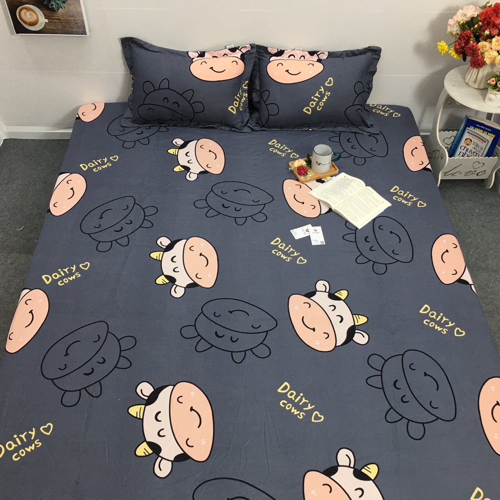 Ga gối giường cotton poly nhập khẩu, vải đẹp,bo chun theo yêu cầu mọi chiều cao đệm | BigBuy360 - bigbuy360.vn