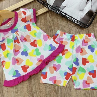 Bộ cotton xuất dư bé gái kimhue