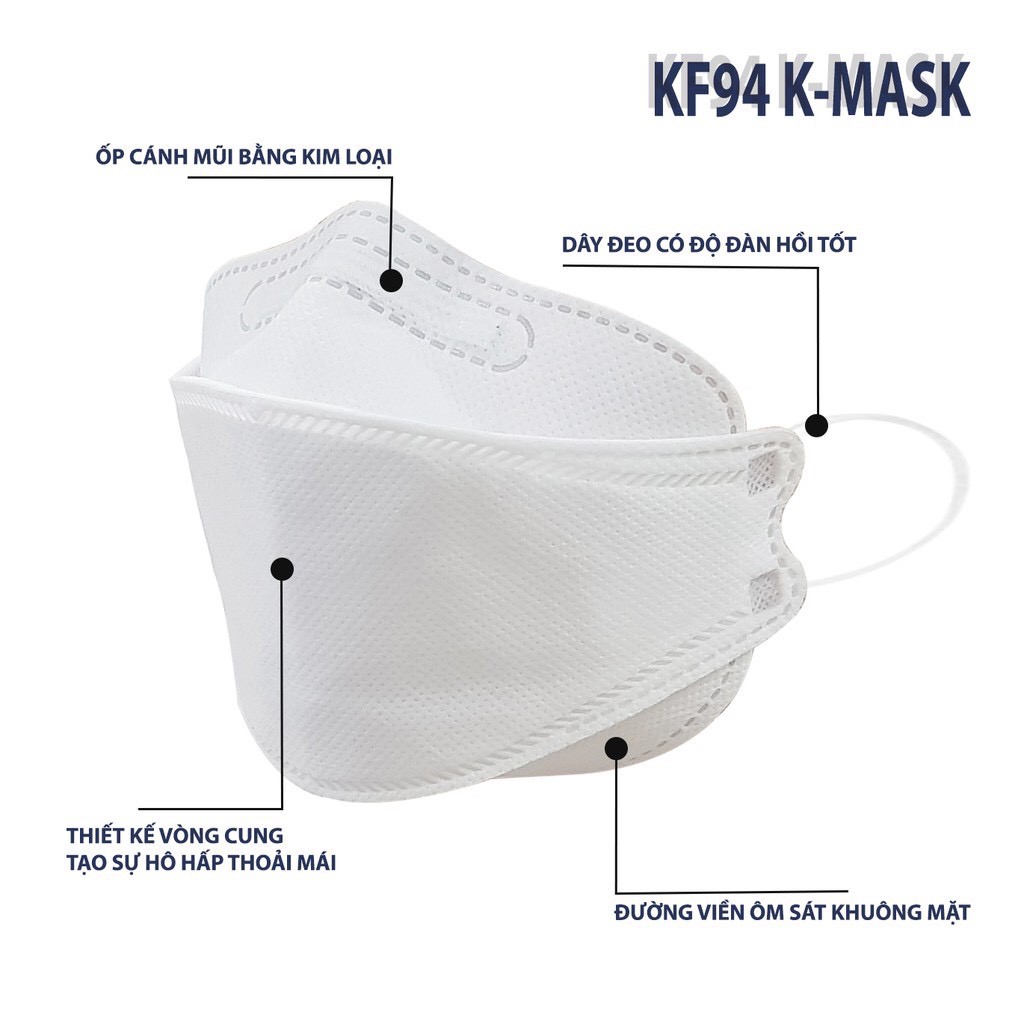 [ BÁN SỈ ] 1 HỘP KHẨU TRANG HÀN QUỐC KF94 KMASK CHỐNG 94% BỤI MỊN - DỄ THỞ - KHÔNG DÍNH SON MÔI