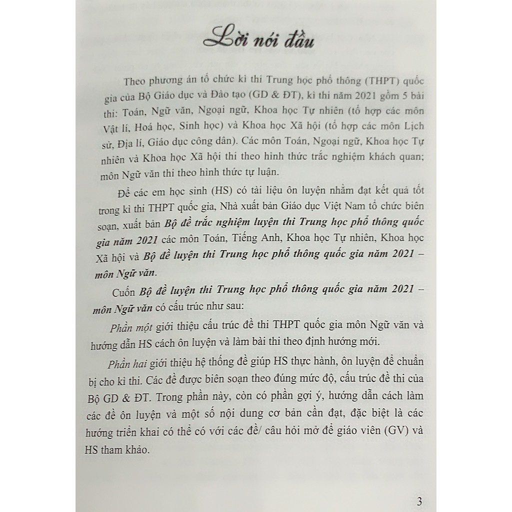 Sách - Bộ đề trắc nghiệm luyện thi Trung học phổ thông Quốc gia năm 2021 môn ngữ văn