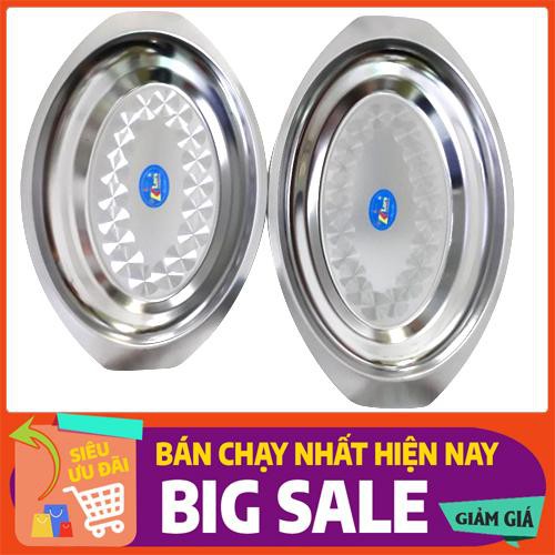 2 Dĩa trơn sâu lòng inox Hiệu K'Lins 35cm và 40cm