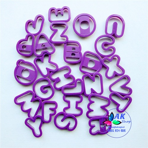SET 26 KHUÔN CUTTER CHỮ HOA 6CM