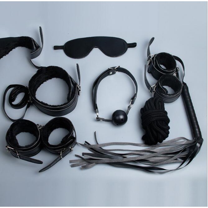 Bộ Bdsm 7 chi tiết Hồng, Đen, Đỏ