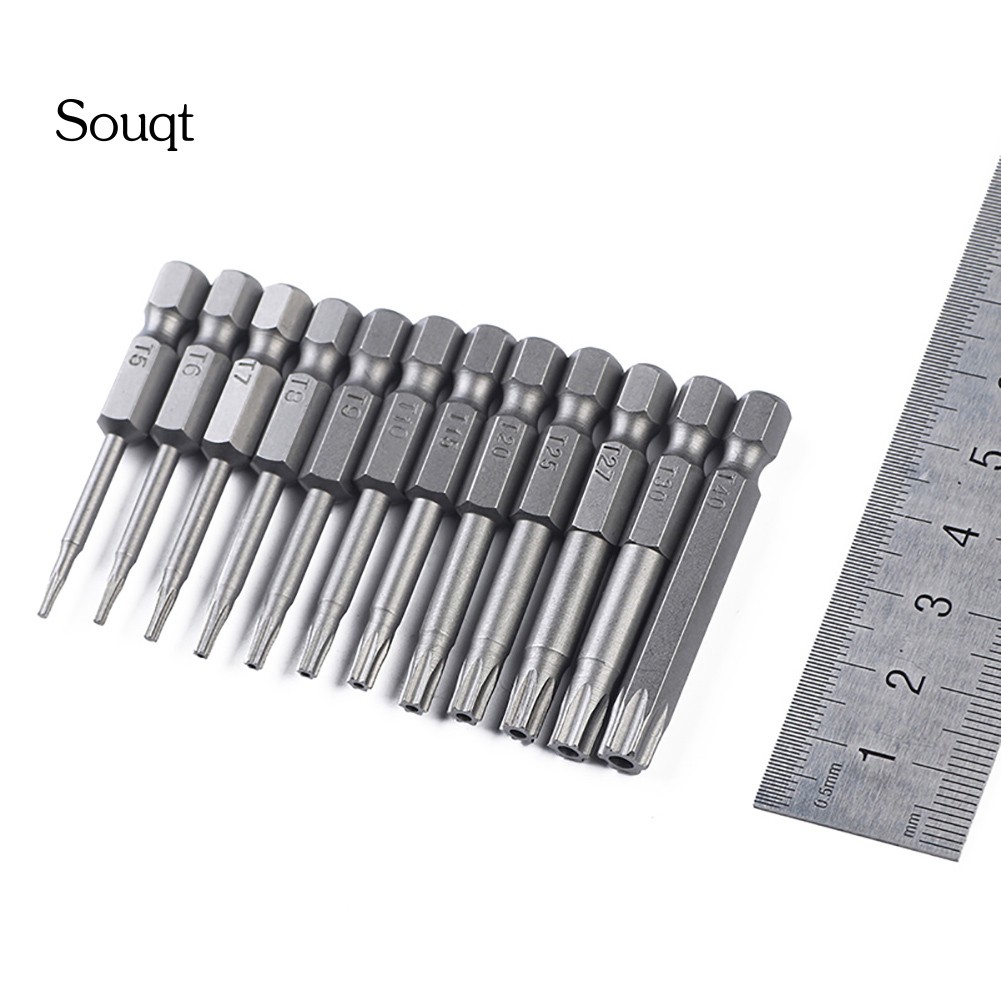 Set 8/12 đầu tuốc nơ vít lục giác từ tính 1/4inch 50mm bằng thép S2