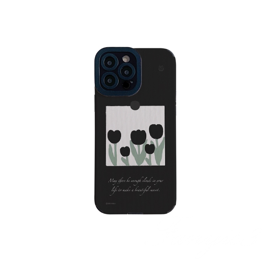 Ốp Điện Thoại Mềm In Hình Hoa Tulip Cho iPhone 14 13 12 11 Pro Max X XR Xs Max 8 7 6 6s Plus SE 2020