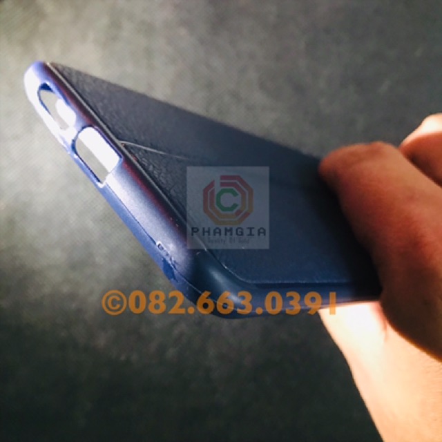 Ốp lưng Vivo X21 dẻo đen/ xanh đen giả da bền đẹp