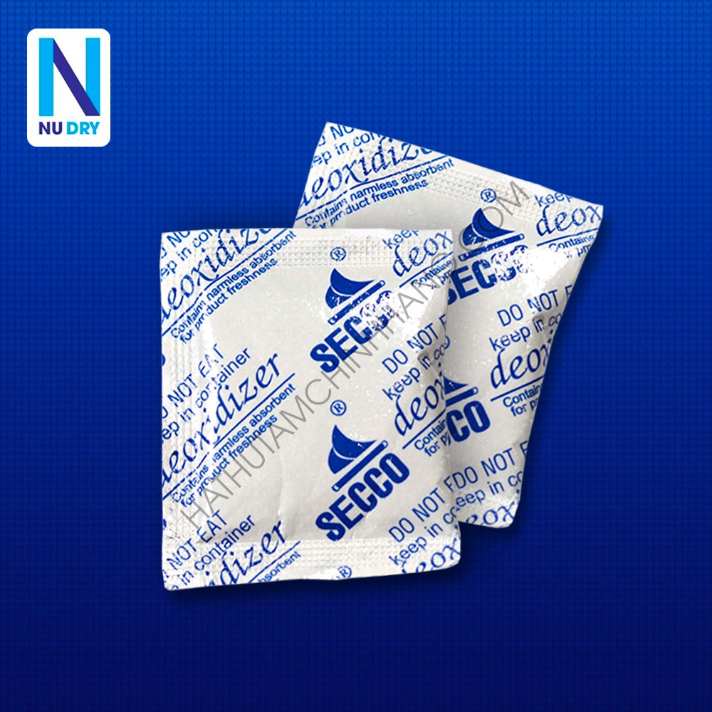 COMBO 300 Gói hút ẩm Thực phẩm dùng cho Bánh Trung Thu,các loại bánh, cá khô, chống ôi thiu túi hút khí oxy NU DRY