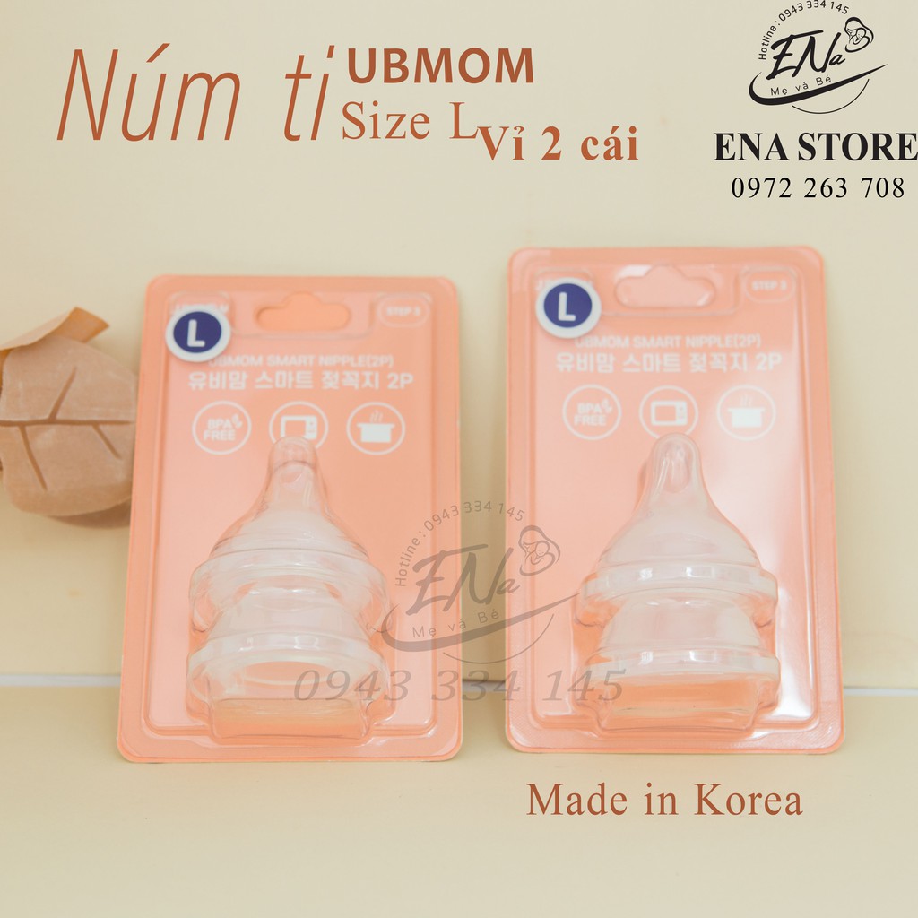 Vỉ 2 núm ti UBMOM size M